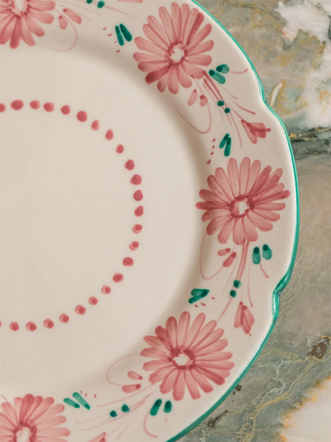 Vaisselle - Janine Baby Pink & Green Set of 4 Plates